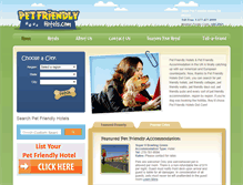 Tablet Screenshot of petfriendlyhotels.com